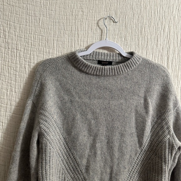 Quince 100% Yak Wool Pointelle Detail Relaxed Crew - Picture 4 of 7